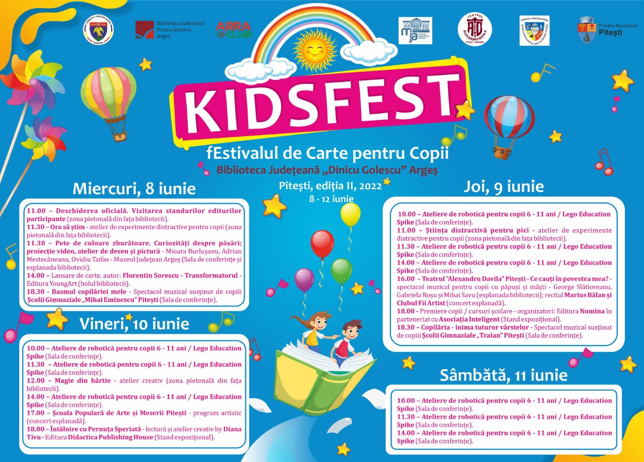 jazz Eat dinner Frog fEstivalul de Carte pentru copii ,,Kidsfest”, Pitești, ediția a II-a, 2022  - Ziarul de Arges